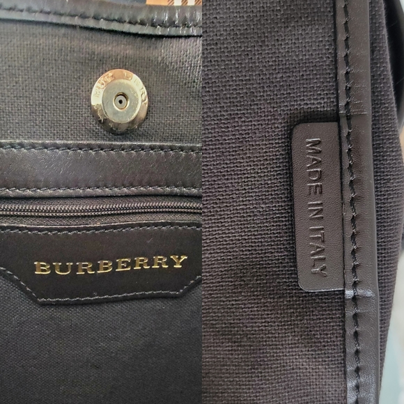 Burberry Signature Logo Haymarket Onslow Top Handle - Picture 11 of 11